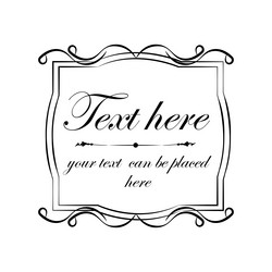 template with text isolated empty field ornaments vector image