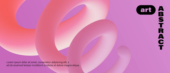 wavy curly shape with colorful gradient modern 3d vector image