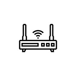 Wifi router icon computer component outline vector