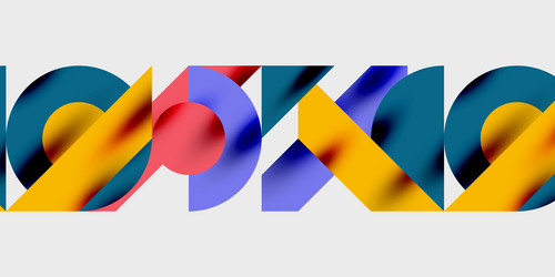 abstract colorful design overlapping shapes vector image