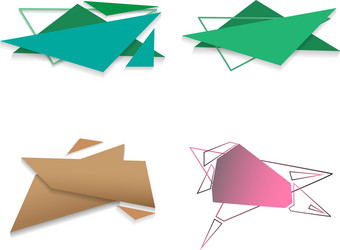 dynamical colored forms and line vector image