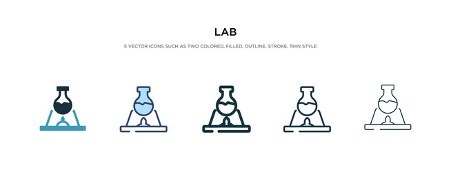lab icon in different style two colored vector image