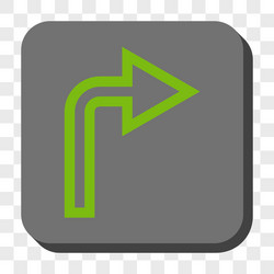 turn right rounded square button vector image