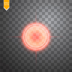 neon target isolated game interface element vector image