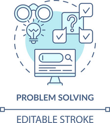 Problem solving turquoise concept icon vector