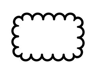 rectangle scalloped frame edge square vector image