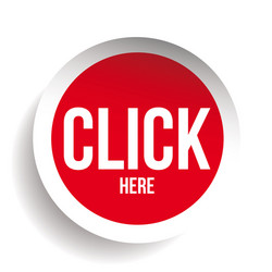 Red Click Here Button Icon vector image
