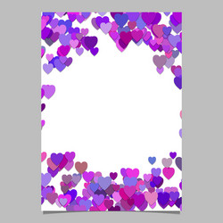 Trendy random heart brochure background template vector