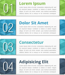 design elements with numbers vector image