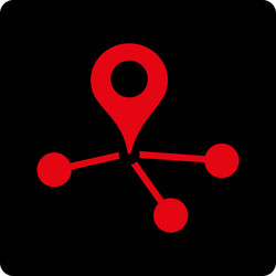 geo network icon vector image