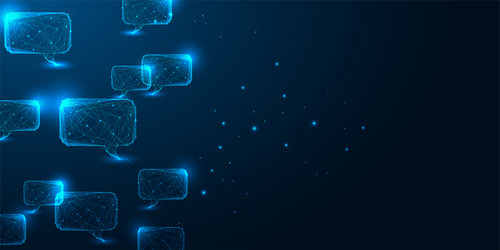 communication dialogue virtual networking e vector image