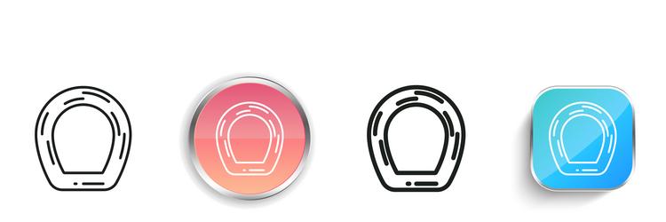 fritter icon thin linear regular and button style vector image