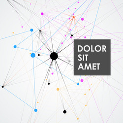 geometric abstract background with connected line vector image