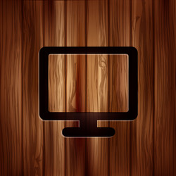 monitor web icon computer display vector image