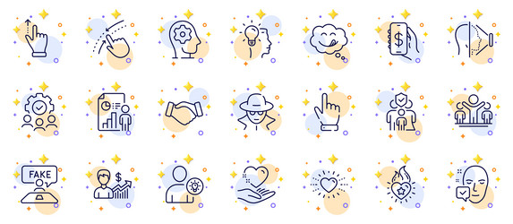 outline set of face accepted swipe up and user vector image