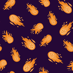 seamless pattern with comets vector image