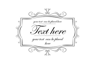 template with text isolated empty field ornaments vector image