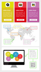 Ui infographics and web elements vector