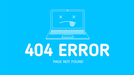 404 error with icon notebook vector