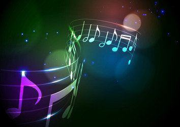 abstract notes with light bokeh background vector image