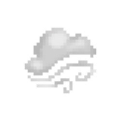 cloud with wind movement element icon pixel 8 vector image