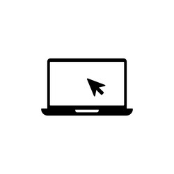 eps10 laptop with pointer or cursor icon vector image