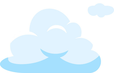 light blue cloud computing floating in cyberspace vector image