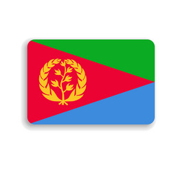 rounded rectangle flag of eritrea vector image