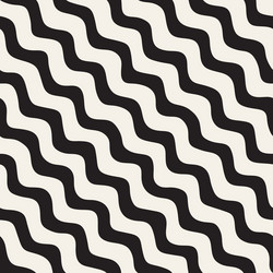 seamless pattern with hand drawn waves abstract vector image