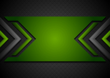 black and green abstract tech background vector