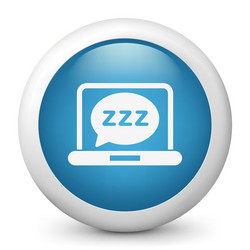 Blue glossy icon vector