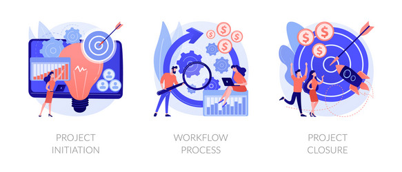 Project implementation abstract concept vector