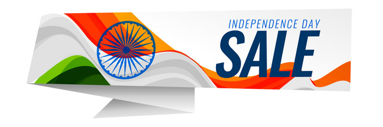 Indian independence day sale background vector