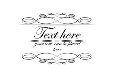 template with text isolated empty field ornaments vector image