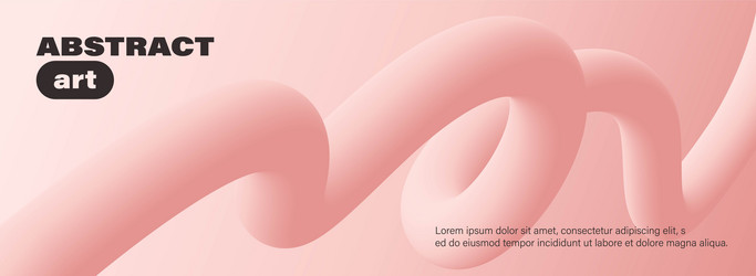 wavy curly shape with colorful gradient modern 3d vector image