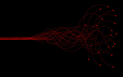 abstract background with wavy lines and dots vector image