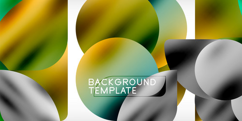 bright circles with shadows abstract background vector image