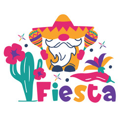 cinco de mayo lettering for greeting card design Vector Image