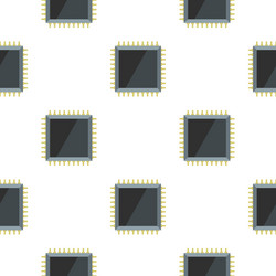 computer microchip pattern flat vector image