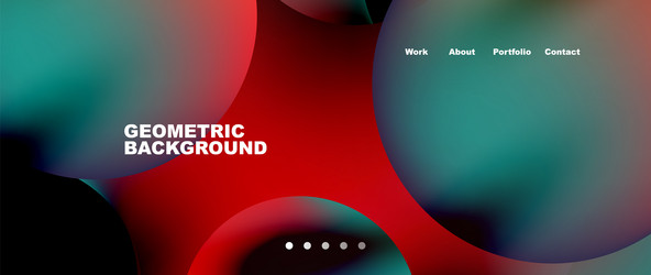 flowing gradient colors and round elements vector image