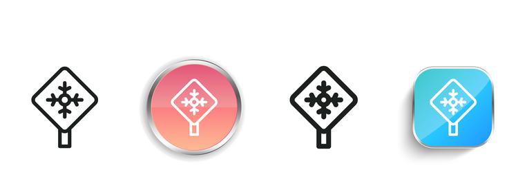 frost icon thin linear regular and button style vector image