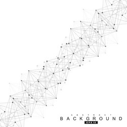 geometric abstract background with connected line vector image