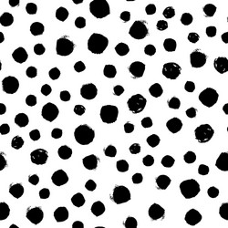 Black polka dot seamless pattern isolated Vector Image