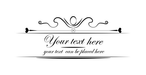 template with text isolated empty field ornaments vector image