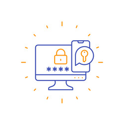 Two-Step Verification Icon vector image