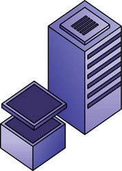 database server center storage data network vector image