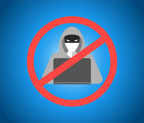 hacker warning theme image vector image