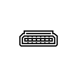 hdmi port icon computer component outline vector image
