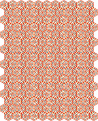 hexagonal repeating pattern in red color vector image