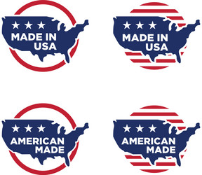 Made in America Labels Vector Image